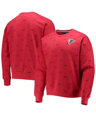 Men's Tommy Hilfiger Red Atlanta Falcons Reid Graphic Pullover Sweatshirt