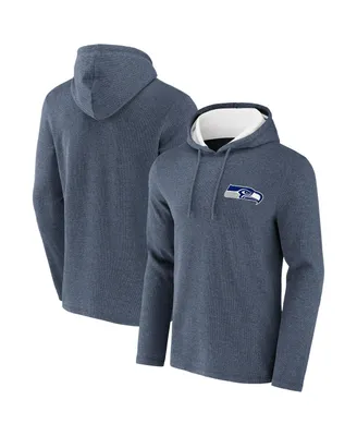 Men's Nfl x Darius Rucker Collection by Fanatics Heather College Navy Seattle Seahawks Waffle Knit Pullover Hoodie