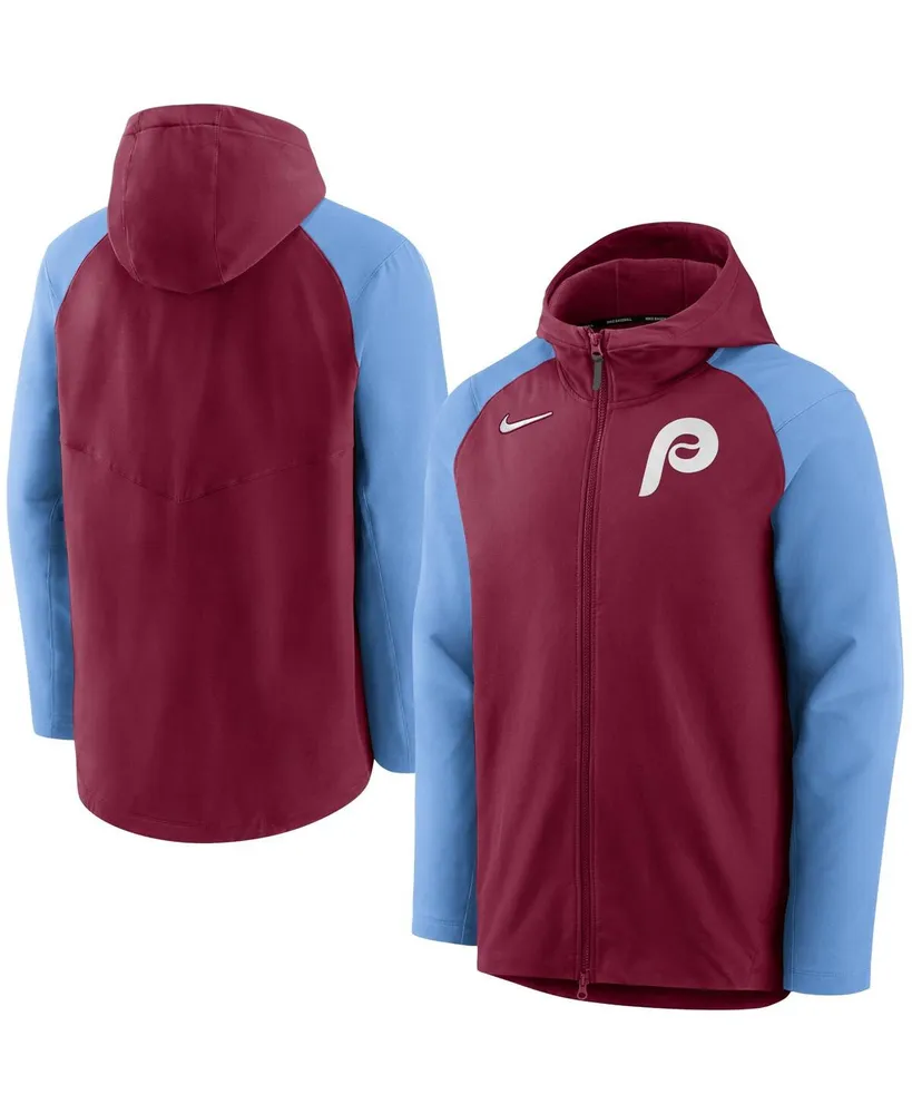 Men's Nike Burgundy Washington Commanders Performance Sideline Lockup  Full-Zip Hoodie