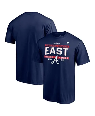 Men's Fanatics Navy Atlanta Braves 2021 Nl East Division Champions Big and Tall Locker Room T-shirt