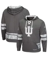 Men's Colosseum Gray Indiana Hoosiers Oht Military-Inspired Appreciation Lace-Up Pullover Hoodie