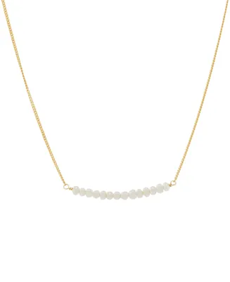 Giani Bernini Cultured Freshwater Pearl (3 - 3-1/2mm) Curved Bar 18" Necklace in 14k Gold-Plated Sterling Silver, Created for Macy's
