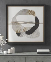 Madison Park Auric Beam Abstract Foil Framed Embellished Canvas