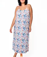 Danielle Plus Ultra Soft Floral Lounge Dress