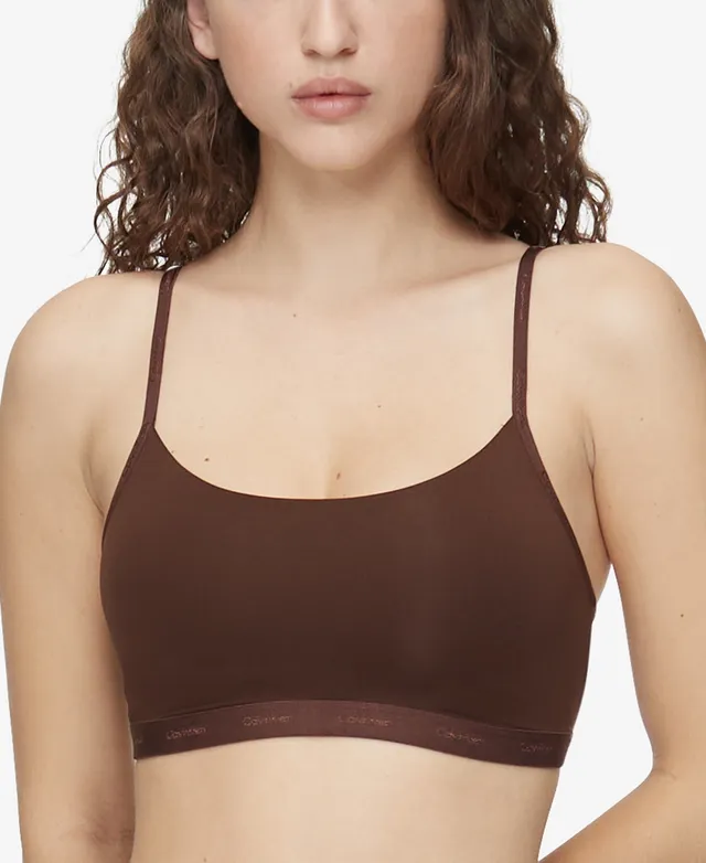 Calvin Klein Women's Form To Body Lightly Lined Triangle Bralette QF6758
