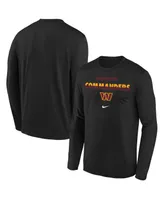 Big Boys Nike Black Washington Commanders Team Color Split Long Sleeve T-shirt