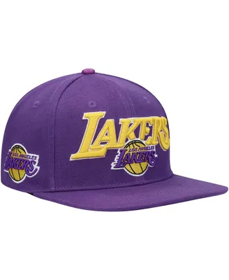 Men's Pro Standard Purple Los Angeles Lakers Wordmark Logo Snapback Hat