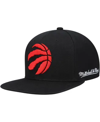 Men's Mitchell & Ness Black Toronto Raptors English Dropback Snapback Hat