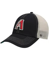 Men's '47 Black Arizona Diamondbacks Trawler Clean Up Trucker Snapback Hat