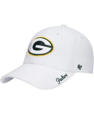 Women's '47 White Green Bay Packers Miata Clean Up Logo Adjustable Hat