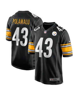 Men's Nike Troy Polamalu Black Pittsburgh Steelers Retired Player Game Jersey
