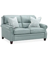 Closeout! Marick 67" Leather Roll Arm Loveseat, Created for Macy's