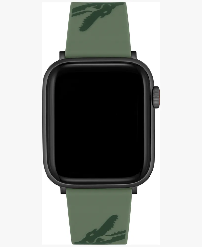 Lacoste Crocodile Print Green Silicone Strap for Apple Watch 42mm/44mm |  Westland Mall