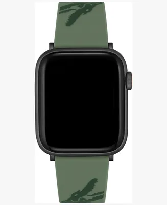 Lacoste Crocodile Print Green Silicone Strap for Apple Watch 42mm/44mm