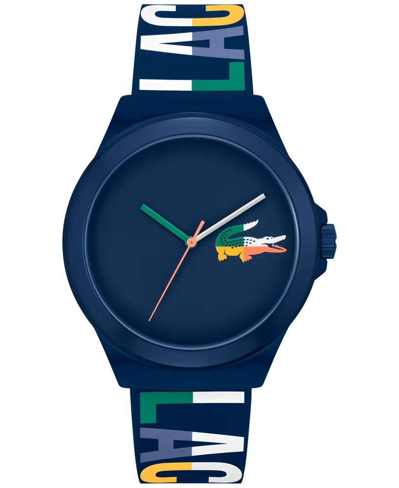 Lacoste Unisex NeoCroc Navy Silicone Strap Watch 43mm