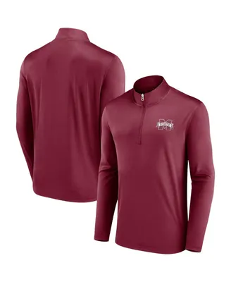 Men's Fanatics Maroon Mississippi State Bulldogs Underdog Mindset Quarter-Zip Top