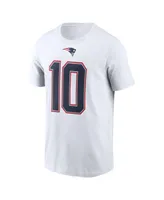 Men's Nike Mac Jones White New England Patriots Player Name Number T-shirt