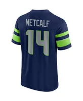 Men's Fanatics Dk Metcalf College Navy Seattle Seahawks Hashmark Name Number V-Neck T-shirt