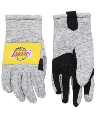 Men's Foco Gray Los Angeles Lakers Team Knit Gloves