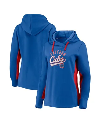 Women's Fanatics Royal and Red Chicago Cubs Game Ready Pullover Hoodie