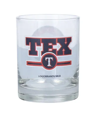Texas Rangers Letterman 14 oz Rocks Glass