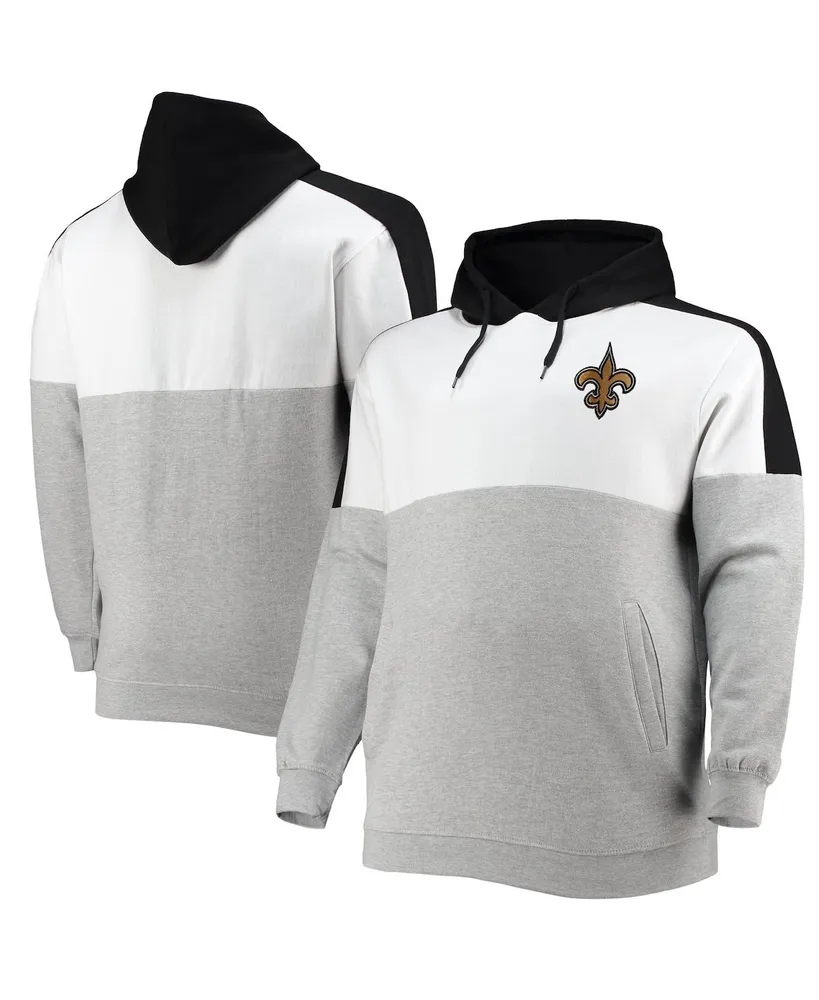 Women's Heathered Gray New Orleans Saints Big Role Raglan Pullover  Sweatshirt