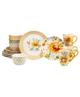 Certified International Sunflowers Forever Dinnerware Set, 16 Piece