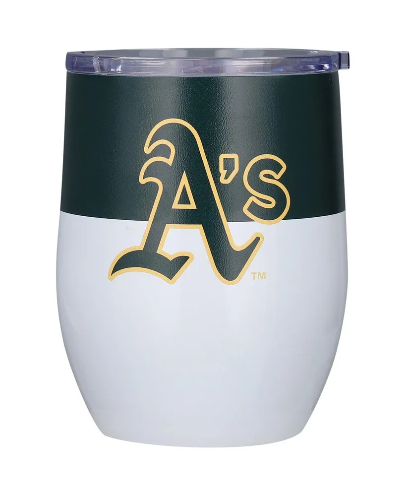 Oakland Athletics 16 oz Colorblock Stainless Steel Curved Tumbler