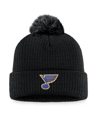 Men's Fanatics Black St. Louis Blues Cuffed Knit Hat with Pom