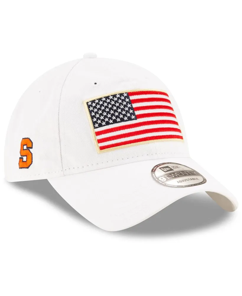 Men's New Era White Syracuse Orange Country First 9Twenty Adjustable Hat