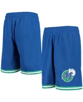 Big Boys Mitchell & Ness Blue Dallas Mavericks Hardwood Classics Swingman Shorts