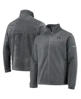 Men's Columbia Brooklyn Nets Heathered Charcoal Flanker Full-Zip Jacket