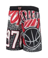 Big Boys Mitchell & Ness Black Portland Trail Blazers Hardwood Classics Jumbotron Shorts