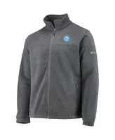 Men's Columbia Philadelphia 76ers Heathered Charcoal Flanker Full-Zip Jacket