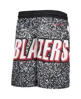 Big Boys Mitchell & Ness Black Portland Trail Blazers Hardwood Classics Jumbotron Shorts