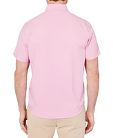 Society of Threads Men's Regular Fit Non-Iron Performance Stretch Solid Button-Down Shirt