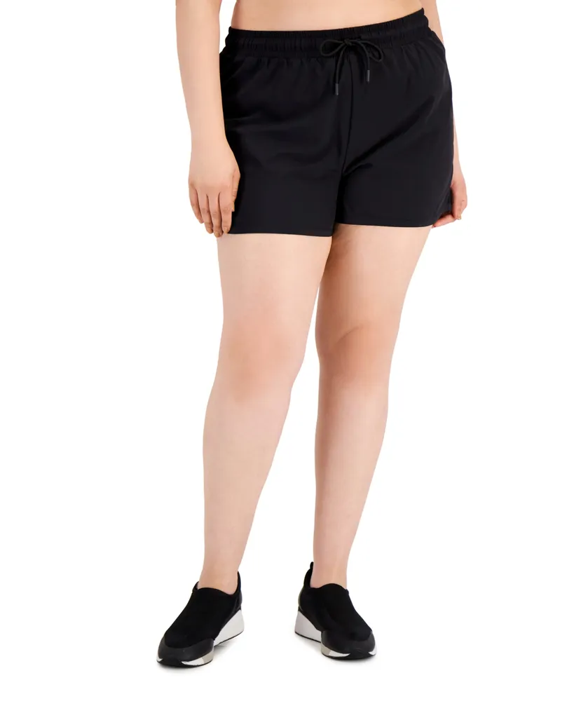 ID Ideology Women's Plus Size Running Shorts 2X 3X Black