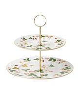 Wedgewood Wild Strawberry Two Tier Cake Stand