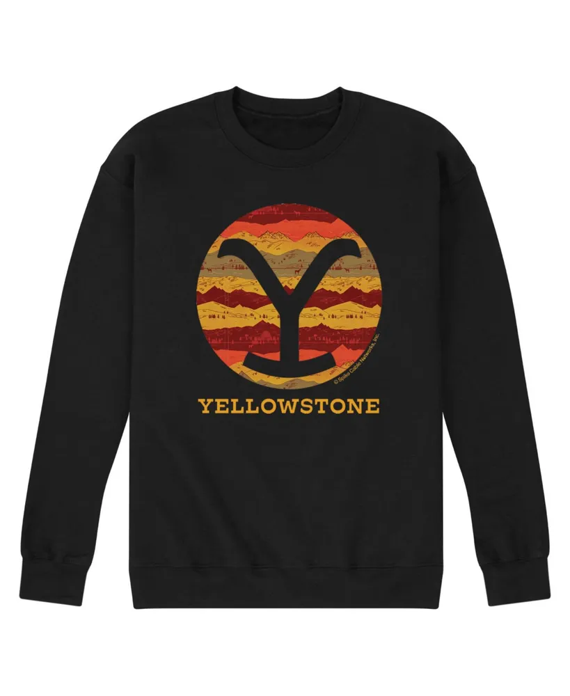 Men's Yellowstone Ranch Pattern Fill Fleece Sweatshirt