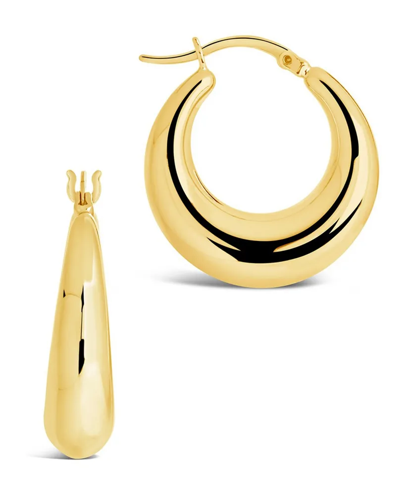 Graduated Tube Hoop Earrings - Gold