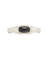 Sterling Forever Onyx Signet Ring