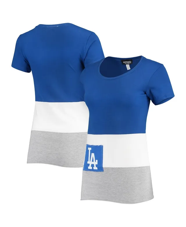 Profile Women's White/Royal Los Angeles Dodgers Plus Size Colorblock T-Shirt