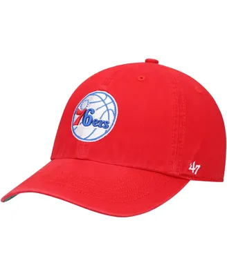 Men's Red Philadelphia 76ers Team Franchise Fitted Hat