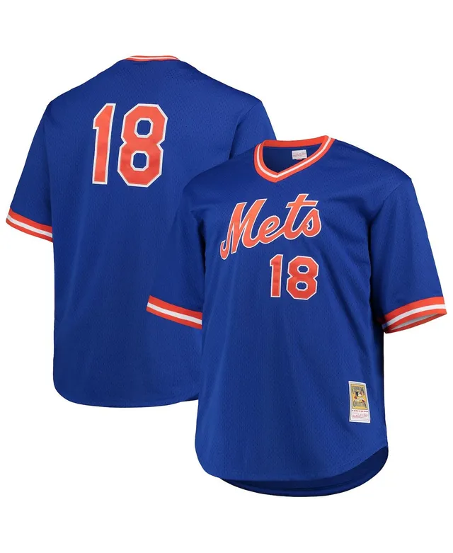 Men's New York Mets Darryl Strawberry Mitchell & Ness Royal Cooperstown  Mesh Batting Practice Jersey