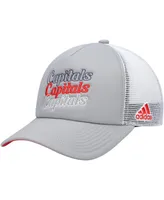 Women's Gray, White Washington Capitals Foam Trucker Snapback Hat