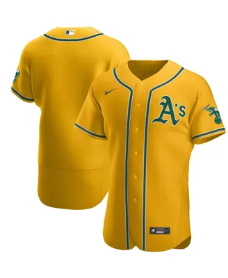 Men's Gold Oakland Athletics Authentic Official Team Jersey