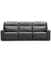 Closeout! Dextan Leather -Pc. Sofa with Power Recliners