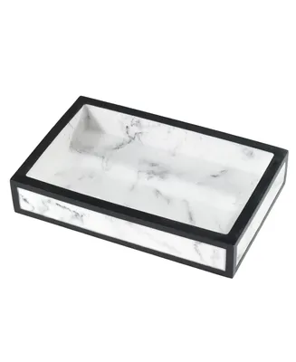 Avanti Jasper Framed Marble-look Resin Soap Dish