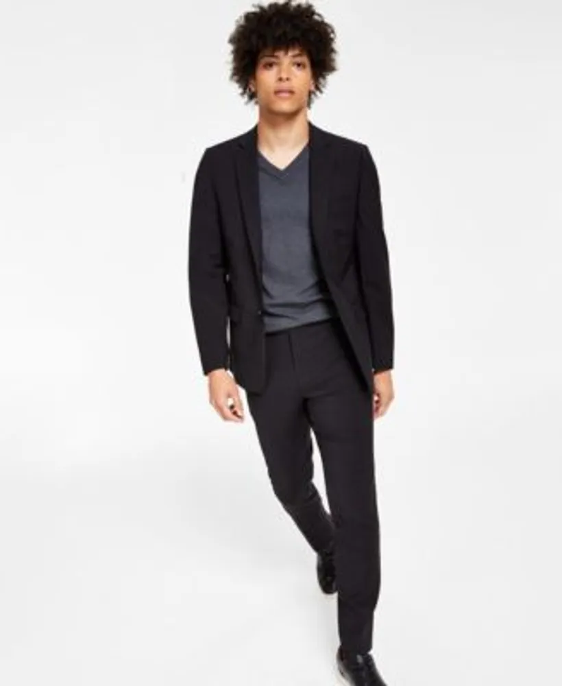 Calvin Klein Men's Slim-Fit Infinite Stretch Black Tuxedo Suit Pants -  Macy's