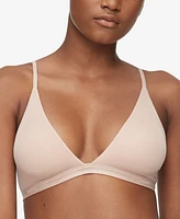 Calvin Klein Women's Form To Body Lightly Lined Triangle Bralette QF6758